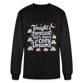 Tired Sleep Design Sleeping - Men's Long Sleeve T-Shirt - black - Front