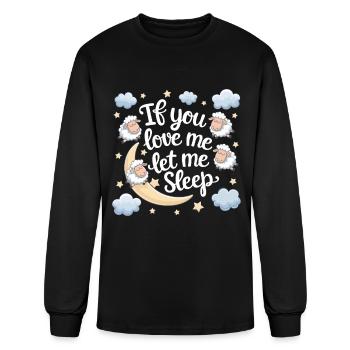 Tired Sleep Design Sleeping - Men's Long Sleeve T-Shirt - black - Front