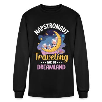 Tired Sleep Design Sleeping - Men's Long Sleeve T-Shirt - black - Front