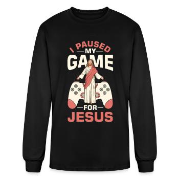 Christian Gaming Jesus Merch - Men's Long Sleeve T-Shirt - black - Front
