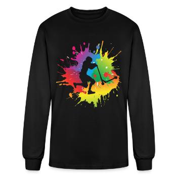 Scooter Stunt - Men's Long Sleeve T-Shirt - black - Front