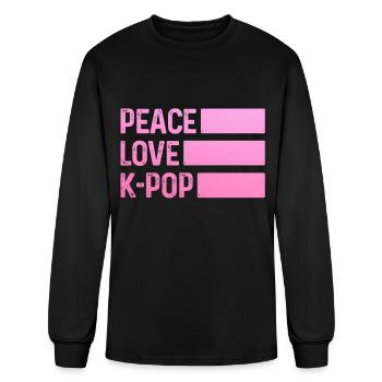 K-Pop Fan Gift Korean Pop Music - Men's Long Sleeve T-Shirt - black - Front