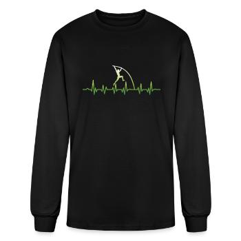 Pole Vault American Vaulting Gymnast Dancing - Men's Long Sleeve T-Shirt - black - Front