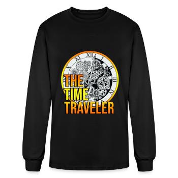 The Time Traveler Science Fiction Time Travel Gift - Men's Long Sleeve T-Shirt - black - Front