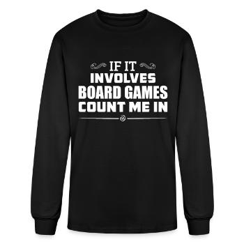 If It Involves Board Games Count Me In RPG - Men's Long Sleeve T-Shirt - black - Front