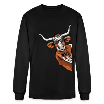 Longhorn Cow Lover Cool Cow Kids Longhorn Cow - Men's Long Sleeve T-Shirt - black - Front