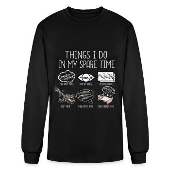 Funny Oboe Instrument Player Kids Music Oboe - Men's Long Sleeve T-Shirt - black - Front