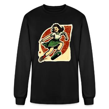 Skater Girl - Men's Long Sleeve T-Shirt - black - Front