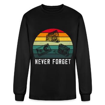 never forget - Men's Long Sleeve T-Shirt - black - Front