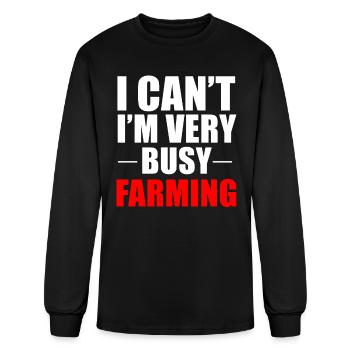 Farmer Farming Farm Gift - Men's Long Sleeve T-Shirt - black - Front