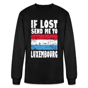Luxembourg Flag Saying - Men's Long Sleeve T-Shirt - black - Front