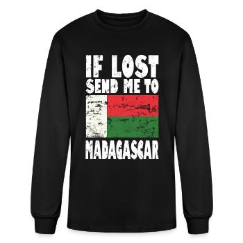Madagascar Flag Saying - Men's Long Sleeve T-Shirt - black - Front
