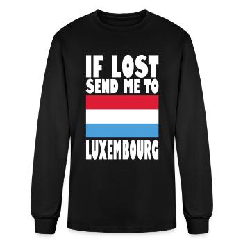 Luxembourg Flag Saying - Men's Long Sleeve T-Shirt - black - Front