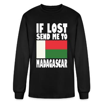 Madagascar Flag Saying - Men's Long Sleeve T-Shirt - black - Front