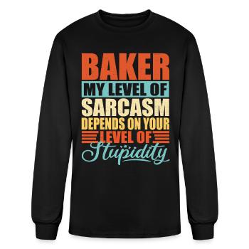 Baker sarcasm Baker - Men's Long Sleeve T-Shirt - black - Front