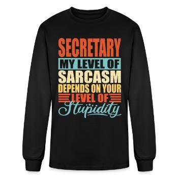 Secretary sarcasm Secretary - Men's Long Sleeve T-Shirt - black - Front