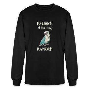 Beware Of The Tine Raptor Cinnamon Turquoise - Men's Long Sleeve T-Shirt - black - Front