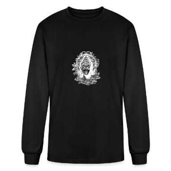 Portrait méditant de l’illumination de Bouddha - T-shirt à manches longues Homme - noir - Devant