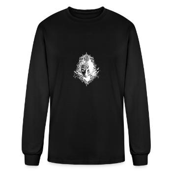 Méditer Bouddha Portrait Nature Spirituelle - T-shirt à manches longues Homme - noir - Devant