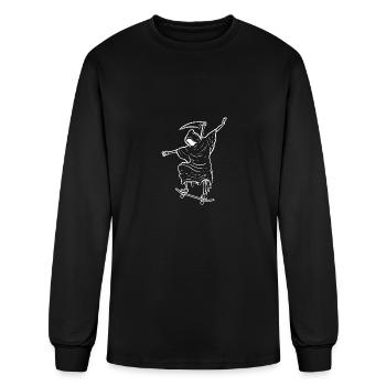 Reaper Skater Freestyle Skateboarder Gift - Men's Long Sleeve T-Shirt - black - Front
