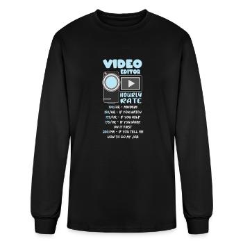 Funny Video Editor - Men's Long Sleeve T-Shirt - black - Front