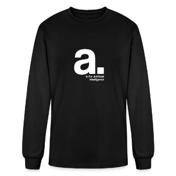 A. Is For Artificial Intelligence - Men's Long Sleeve T-Shirt - black - Front