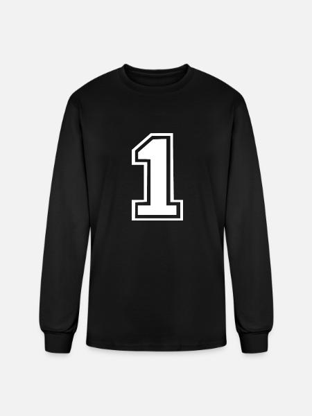 1 - Men's Long Sleeve T-Shirt - black