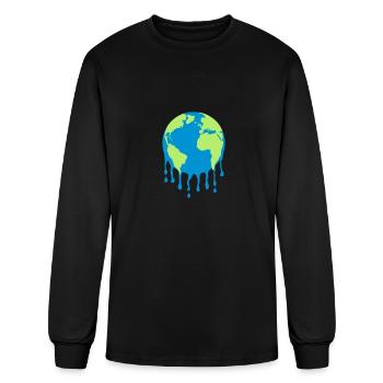 Terre en fusion - T-shirt à manches longues Homme - noir - Devant