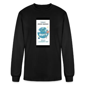 Mood Swings: Space Laundry Day - Men's Long Sleeve T-Shirt - black - Front