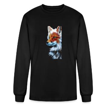 Emerald Eyed Fox - Men's Long Sleeve T-Shirt - black - Front