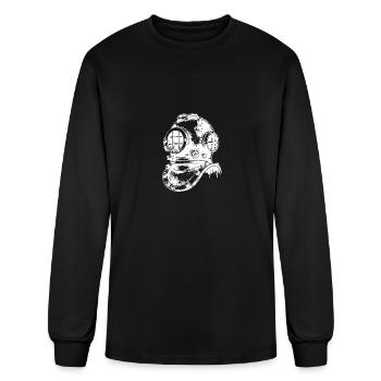 Antique Vintage Diving Helmet - Helmet Diver - Men's Long Sleeve T-Shirt - black - Front