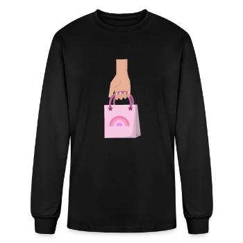SHOP BAG ILLUSTRATION - Men's Long Sleeve T-Shirt - black - Front