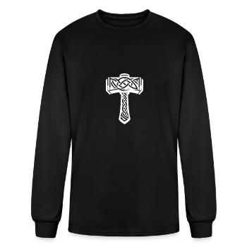 Hammer In Unusual Celtic Knots - Men's Long Sleeve T-Shirt - black - Front