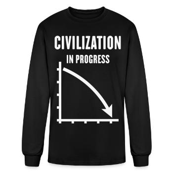 Civilization In Progress (No Future / White) - Men's Long Sleeve T-Shirt - black - Front