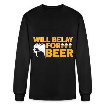 Rock Climbing Climbing Mountain Climb Gift - Men's Long Sleeve T-Shirt - black - Front
