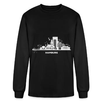 Hamburg skyline cityscape Hamburg - Men's Long Sleeve T-Shirt - black - Front