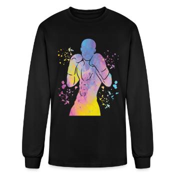 Boxing Fighter Kids Boxing Match Boxer - Men's Long Sleeve T-Shirt - black - Front