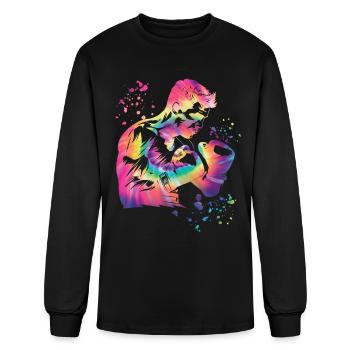 Boxing Fighter Kids Boxing Match Boxer - Men's Long Sleeve T-Shirt - black - Front