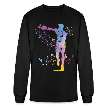Boxing Fighter Kids Boxing Match Boxer - Men's Long Sleeve T-Shirt - black - Front