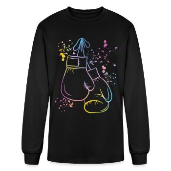 Boxing Fighter Kids Boxing Match Boxer - Men's Long Sleeve T-Shirt - black - Front