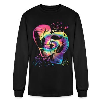 Boxing Fighter Kids Boxing Match Boxer - Men's Long Sleeve T-Shirt - black - Front