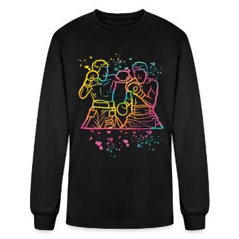 Boxing Fighter Kids Boxing Match Boxer - Men's Long Sleeve T-Shirt - black - Front