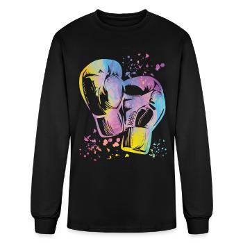 Boxing Fighter Kids Boxing Match Boxer - Men's Long Sleeve T-Shirt - black - Front