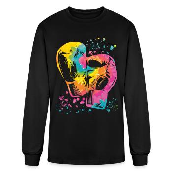 Boxing Fighter Kids Boxing Match Boxer - Men's Long Sleeve T-Shirt - black - Front