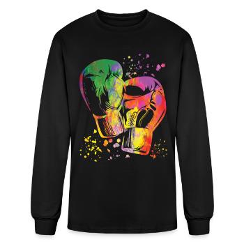 Boxing Fighter Kids Boxing Match Boxer - Men's Long Sleeve T-Shirt - black - Front