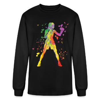 Boxing Fighter Kids Boxing Match Boxer - Men's Long Sleeve T-Shirt - black - Front