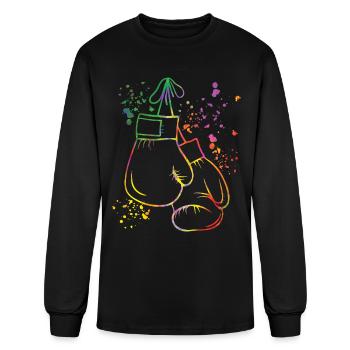 Boxing Fighter Kids Boxing Match Boxer - Men's Long Sleeve T-Shirt - black - Front