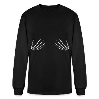 Skeleton Hand Bra - Men's Long Sleeve T-Shirt - black - Front