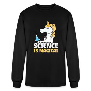 Science Unicorn Is Magical Gift - Men's Long Sleeve T-Shirt - black - Front