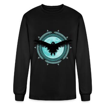 Ravens Vikings Paganism Celtic Knots - Men's Long Sleeve T-Shirt - black - Front